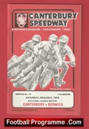 Canterbury Speedway v Berwick 1978