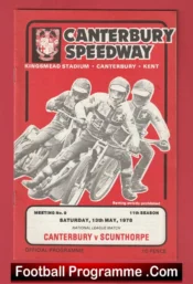 Canterbury Speedway v Scunthorpe 1978
