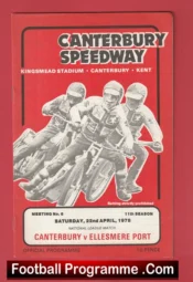 Canterbury Speedway v Ellesmere Port 1978