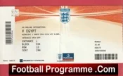 England v Egypt 2010 – Football Ticket