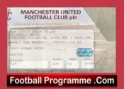 Manchester United v Inter Milan 1996 – Football Match Ticket