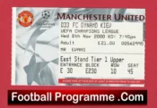 Manchester United v Dynamo Kiev 2000 – Match Ticket