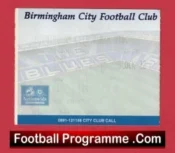 Birmingham City v Manchester United 1998 – Ticket Treble Season