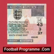 Manchester United v Brighton Hove Albion 1983 – FA Cup Final Match Ticket