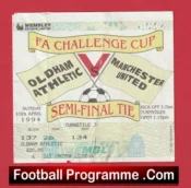 Manchester United v Oldham Athletic 1994 – Semi Final Football Ticket