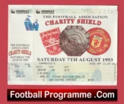 Arsenal v Manchester United 1993 – Charity Shield Match Ticket