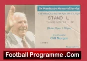 Manchester United Matt Busby Memorial Service Old Trafford Ticket 1994