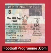 Liverpool v Everton 1984 – League Cup Final Ticket