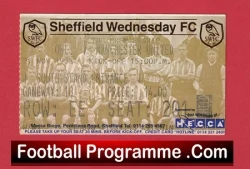 Sheffield Wednesday FC football programme cover with a team photo and 'FootballProgramme.Com' banner at the bottom.