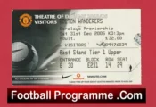 Manchester United v Bolton Wanderers 2005 – Football Ticket