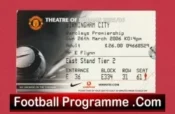 Manchester United v Birmingham City 2006 – Football Ticket