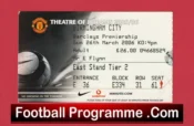 Manchester United v Birmingham City 2006 – Football Ticket