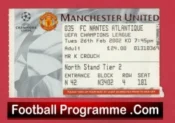 Manchester United v Nantes Atlantique 2002 – Football Ticket