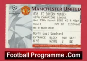 Manchester United v Bayern Munich 2002 – Match Ticket