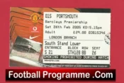 Manchester United v Portsmouth 2005 – Football Ticket
