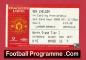 Manchester United v Chelsea 2000 – Match Ticket