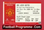 Manchester United v Leeds United 2000 – Match Ticket