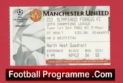 Manchester United v Olympiakos Piraeus 2002 – Match Ticket