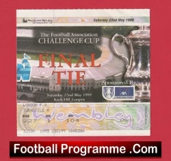 Collage of football final tickets for The Football Association Challenge Cup Final, with 'Football Programme.com' at the bottom.