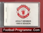 Manchester United Man Utd Season Ticket Book LMTB 1995 1996