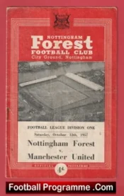 Nottingham Forest v Manchester United 1957 – Man Utd Munich Season