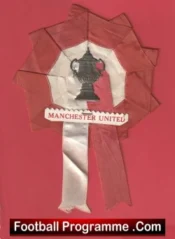 Manchester United Old Football Rosette 1960s Man Utd