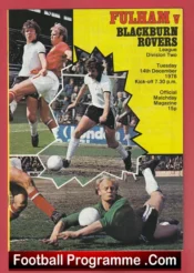 Fulham v Blackburn Rovers 1976 –  George Best + Bobby Moore