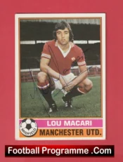 Manchester United Lou Macari Autographed Signed Football Card Man Utd