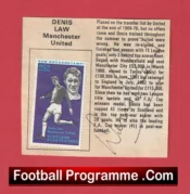 Manchester United Denis Law Autograph Signed Stamp Man Utd