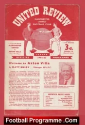 Manchester United v Aston Villa 1963 – Emergency Issue Red
