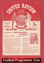 Manchester United v Wolves 1963 – Man Utd 63 Emergency Red Issue