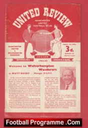 Manchester United v Wolves 1963 – Man Utd 63 Emergency Red Issue