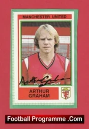 Manchester United Arthur Graham Autograph Signed Football Sticker Man Utd
