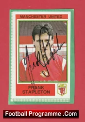 Manchester United Frank Stapleton Autograph Signed Football Sticker Man Utd