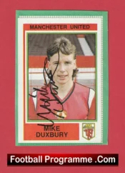 Manchester United Mike Duxbury Autograph Signed Football Sticker Man Utd