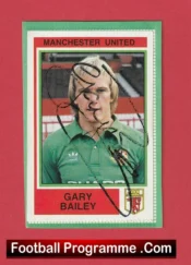 Manchester United Gary Bailey Autograph Signed Football Sticker Man Utd