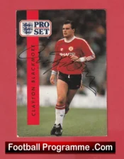 Manchester United Clayton Blackmore Man Utd Signed Football Card Autograph