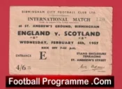 England v Scotland 1957 – Football Ticket Birmingham