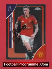 Manchester United Benjamin Sesko Autograph Signed Football Card Man Utd