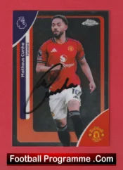 Manchester United Matheus Cunha Autograph Signed Football Card Man Utd