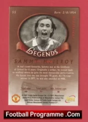 Manchester United Sammy McIlroy Autograph Signed Football Card Man Utd