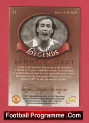 Manchester United Sammy McIlroy Autograph Signed Football Card Man Utd