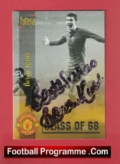 Manchester United Brian Kidd Autographed Signed Football Card Man Utd
