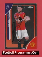 Manchester United Bruno Fernandes Autograph Signed Football Card Man Utd