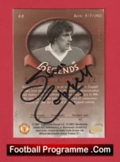 Manchester United Steve Coppell Autographed Signed Football Card Man Utd