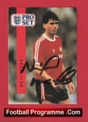 Manchester United Neil Webb Autograph Signed Football Card Man Utd