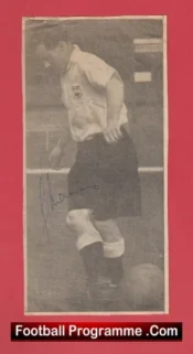 Manchester United Johnny Morris Autograph Signed Man Utd 1940s