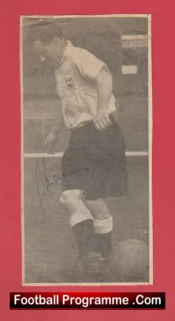 Manchester United Johnny Morris Autograph Signed Man Utd 1940s