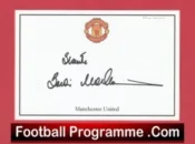 Manchester United Brian McClair Autograph Signed Card Man Utd