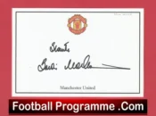 Manchester United Brian McClair Autograph Signed Card Man Utd
